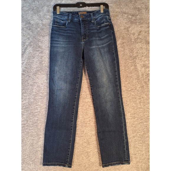 Kut from the Kloth Denim - Kut from the Kloth Womens Dark Wash, Whiskered Straight Leg Jeans Size 4